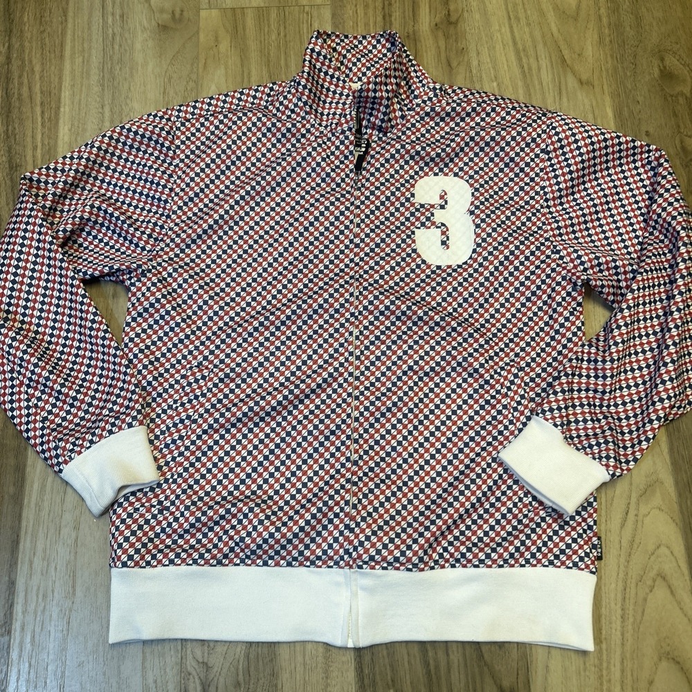 GREAT COR3 COR‎ 3 Red/white/blue zip-up sweatshirt / jacket - mens L Streetwear